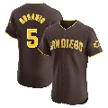 Men's San Diego Padres ＃5 Eguy Rosario Brown Elite Road Vapor Premier Jersey