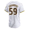 Men's San Diego Padres ＃59 Tom Cosgrove White Elite Home Jersey