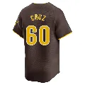Men's San Diego Padres ＃60 Omar Cruz Brown Limited Away Jersey