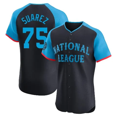 Men's San Diego Padres ＃75 Robert Suarez Navy Elite National League 2024 All-Star Game Jersey