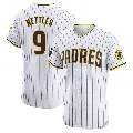 Men's San Diego Padres ＃9 Graig Nettles White Elite Home Patch Jersey