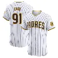 Men's San Diego Padres ＃91 Ji Man Choi White Elite Home Jersey