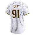 Men's San Diego Padres ＃91 Ji Man Choi White Elite Home Jersey