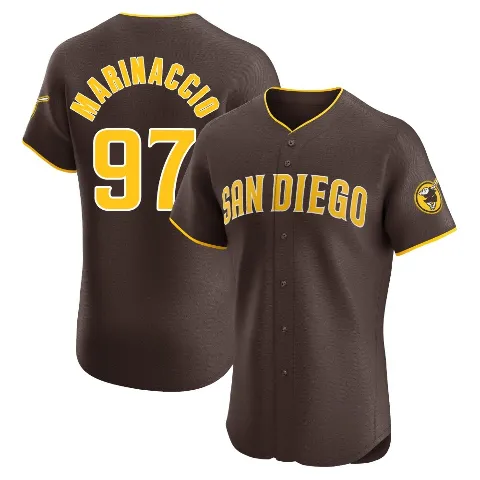 Men's San Diego Padres ＃97 Ron Marinaccio Brown Elite Road Vapor Premier Jersey