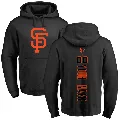 Men's San Francisco Giants ＃00 Custom Hoodie Black Custom Backer Pullover Hoodie