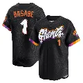 Men's San Francisco Giants ＃1 Osleivis Basabe Anthracite Limited 2025 City Connect Jersey