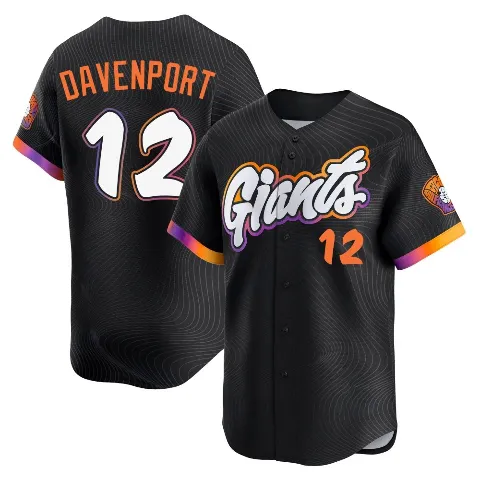 Men's San Francisco Giants ＃12 Jim Davenport Anthracite Limited 2025 City Connect Jersey