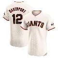 Men's San Francisco Giants ＃12 Jim Davenport Cream Elite Home Jersey