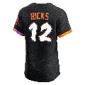 Men's San Francisco Giants ＃12 Jordan Hicks Anthracite Elite 2025 City Connect Jersey