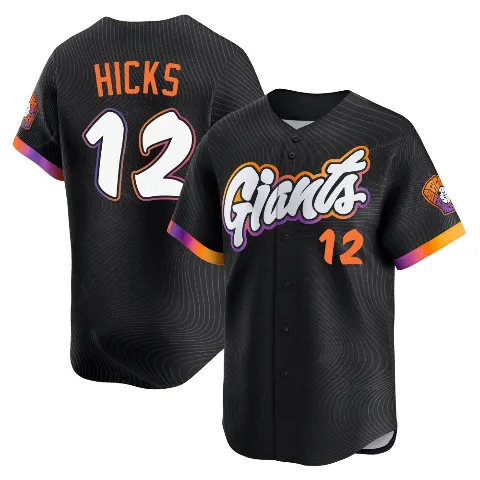 Men's San Francisco Giants ＃12 Jordan Hicks Anthracite Limited 2025 City Connect Jersey