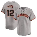 Men's San Francisco Giants ＃12 Jordan Hicks Gray Limited Away Jersey