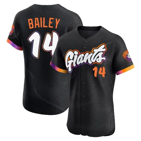 Men's San Francisco Giants ＃14 Patrick Bailey Anthracite Elite 2025 City Connect Jersey