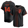Men's San Francisco Giants ＃14 Vida Blue Black Limited Alternate Jersey