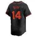 Men's San Francisco Giants ＃14 Vida Blue Black Limited Alternate Jersey