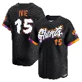 Men's San Francisco Giants ＃15 Mike Ivie Anthracite Limited 2025 City Connect Jersey