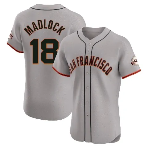 Men's San Francisco Giants ＃18 Bill Madlock Gray Elite Road Jersey