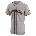Men's San Francisco Giants ＃18 Donovan Walton Gray Elite Road Jersey