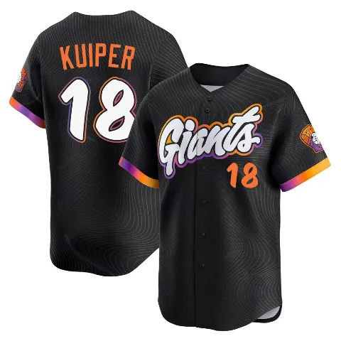 Men's San Francisco Giants ＃18 Duane Kuiper Anthracite Limited 2025 City Connect Jersey