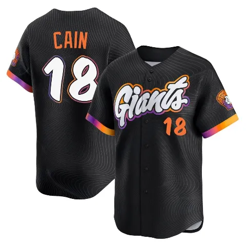 Men's San Francisco Giants ＃18 Matt Cain Anthracite Limited 2025 City Connect Jersey
