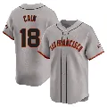 Men's San Francisco Giants ＃18 Matt Cain Gray Limited Away Jersey