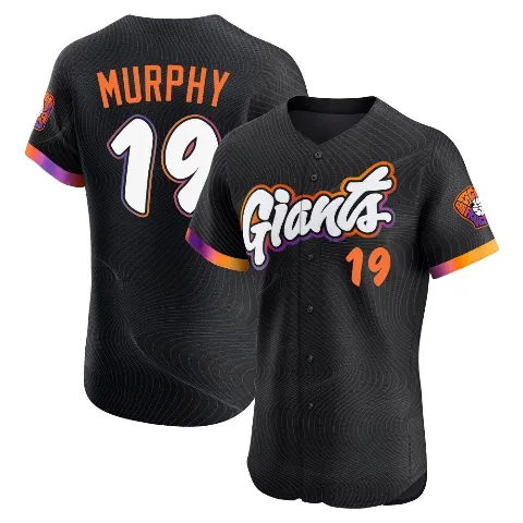 Men's San Francisco Giants ＃19 Tom Murphy Anthracite Elite 2025 City Connect Jersey
