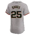 Men's San Francisco Giants ＃25 Barry Bonds Gray Elite Road Jersey