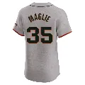 Men's San Francisco Giants ＃35 Sal Maglie Gray Elite Road Jersey