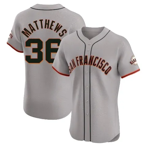 Men's San Francisco Giants ＃36 Gary Matthews Gray Elite Road Jersey