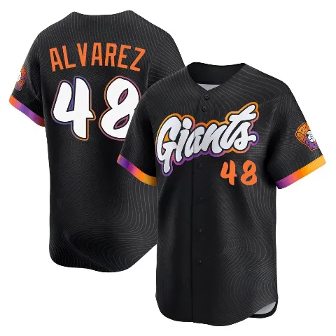 Men's San Francisco Giants ＃48 Jose Alvarez Anthracite Limited 2025 City Connect Jersey