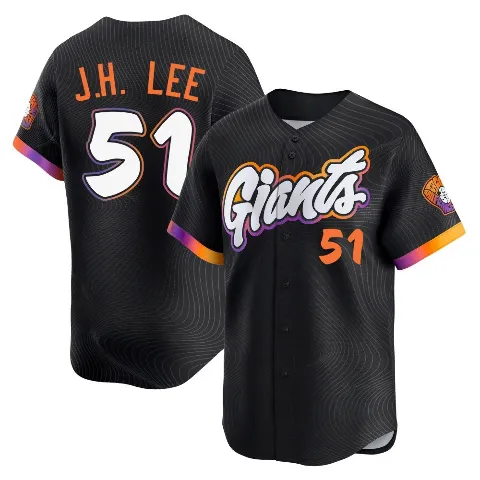 Men's San Francisco Giants ＃51 Jung Hoo Lee Anthracite Limited 2025 City Connect Jersey