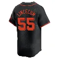Men's San Francisco Giants ＃55 Tim Lincecum Black Limited Alternate Jersey