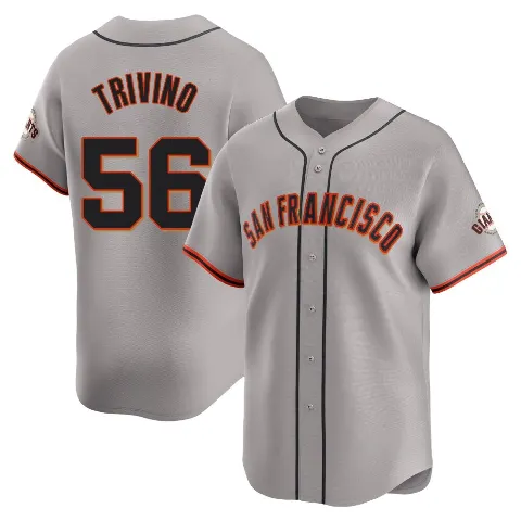 Men's San Francisco Giants ＃56 Lou Trivino Gray Limited Away Jersey