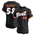Men's San Francisco Giants ＃58 Grant McCray Anthracite Elite 2025 City Connect Jersey
