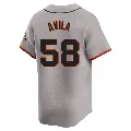 Men's San Francisco Giants ＃58 Nick Avila Gray Limited Away Jersey