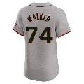 Men's San Francisco Giants ＃74 Ryan Walker Gray Elite Road Jersey