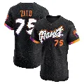 Men's San Francisco Giants ＃75 Barry Zito Anthracite Elite 2025 City Connect Jersey