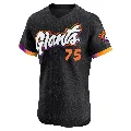Men's San Francisco Giants ＃75 Barry Zito Anthracite Elite 2025 City Connect Jersey