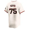 Men's San Francisco Giants ＃75 Camilo Doval Cream Elite Home Jersey