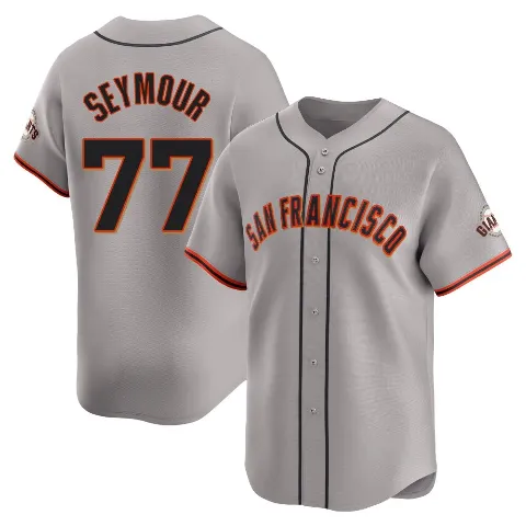 Men's San Francisco Giants ＃77 Carson Seymour Gray Limited Away Jersey
