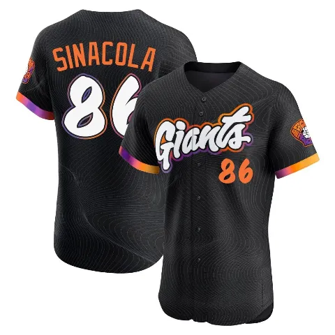 Men's San Francisco Giants ＃86 Nicholas Sinacola Anthracite Elite 2025 City Connect Jersey