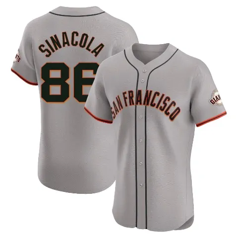 Men's San Francisco Giants ＃86 Nicholas Sinacola Gray Elite Road Jersey