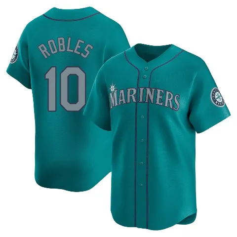 Men's Seattle Mariners ＃10 Victor Robles Aqua Limited Alternate Jersey