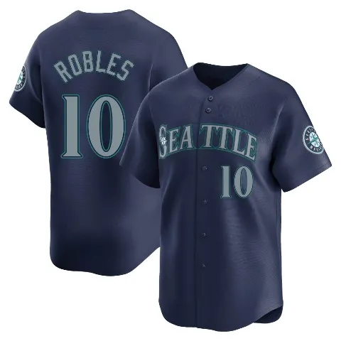 Men's Seattle Mariners ＃10 Victor Robles Navy Limited Road Jersey