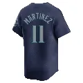Men's Seattle Mariners ＃11 Edgar Martinez Navy Limited Road Jersey