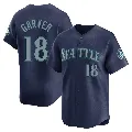 Men's Seattle Mariners ＃18 Mitch Garver Navy Limited Road Jersey