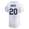 Men's Seattle Mariners ＃20 Luke Raley White Elite Home Jersey