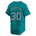 Men's Seattle Mariners ＃30 Austin Shenton Aqua Limited Alternate Jersey