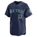 Men's Seattle Mariners ＃37 Norm Charlton Navy Limited Road Jersey