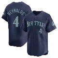 Men's Seattle Mariners ＃4 Harold Reynolds Navy Limited Road Jersey