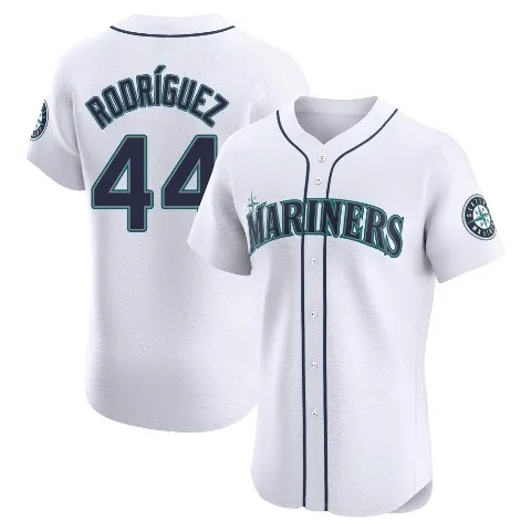 Men's Seattle Mariners ＃44 Julio Rodriguez White Elite Home Jersey